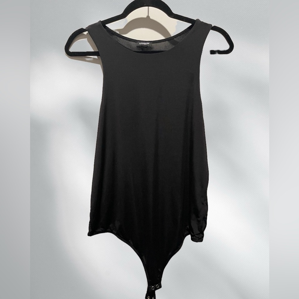 "Express High Neck Black Tank Bodysuit - Size XL (Gently Worn)
